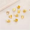 100/300pcs Small Cord End Tip Fold Over Three-wire Fastener Clasp Crimp Bead Cord Buckle Connector for Jewelry Making Supplies