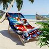 Charming festive reindeer sleigh Print beach towel, quick drying, suitable for travel, outdoor sports, jogging, the beach and swimming, gift