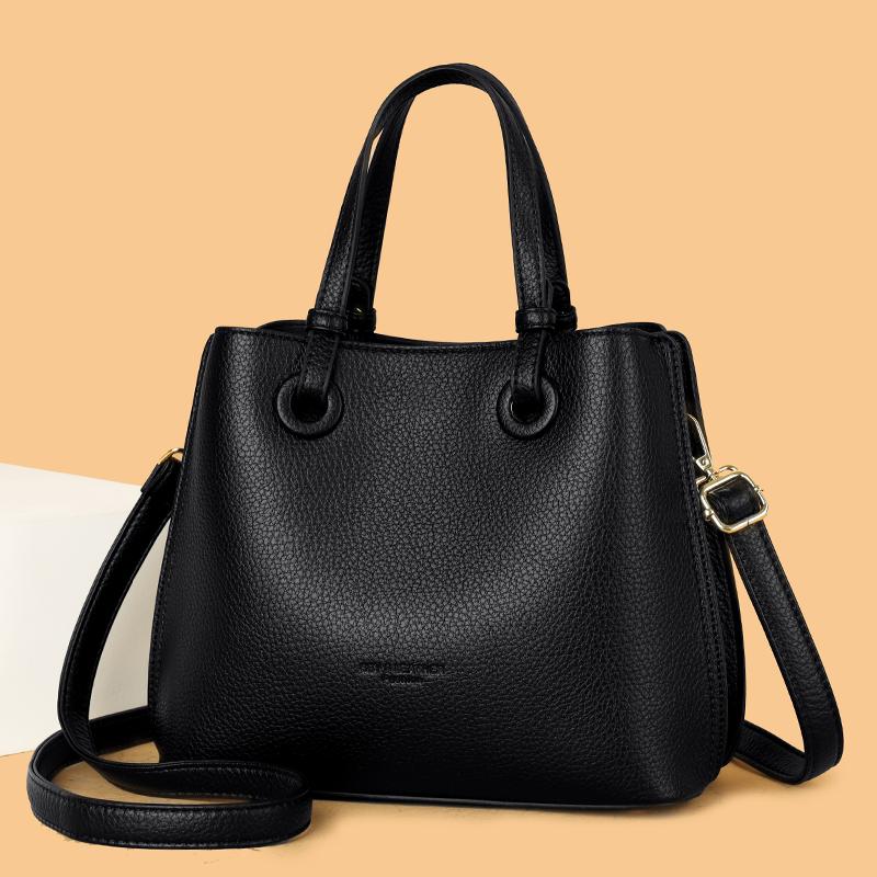 Faiable Large Capaci Leather Handbag Women's Single oulder Crossbody Bag Mom Bag Ladies Casual Zipper Closure Bags Sac A Main