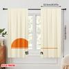 2pcs 2D Flat Printing Party Window Curtains Here Comes The Sun Polyester Without Electricity Festive Wall Decor Perfect for
