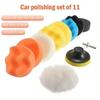 Car Polishing Sponge Pads Kit Foam Pad Buffer Kit Polishing Machine Wax Pads for Auto Motorcycle Motor Vehicle Removes Scratches