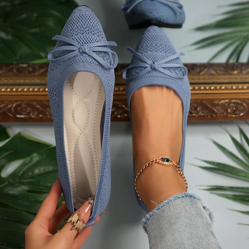 Fashion Summer New Style Pointed Toe Shallow Mouth Breathable Comfortable Casual Flats Shoes Wear-resistant Non-slip Loafers Women