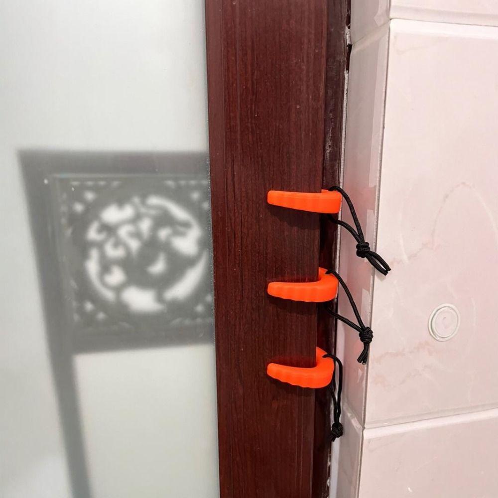 2Pcs Anti-collision C-Shaped Door Stopper Safety Finger Protector Anti-Pinch Hand Guard with Rope Silent Door Block Bedroom