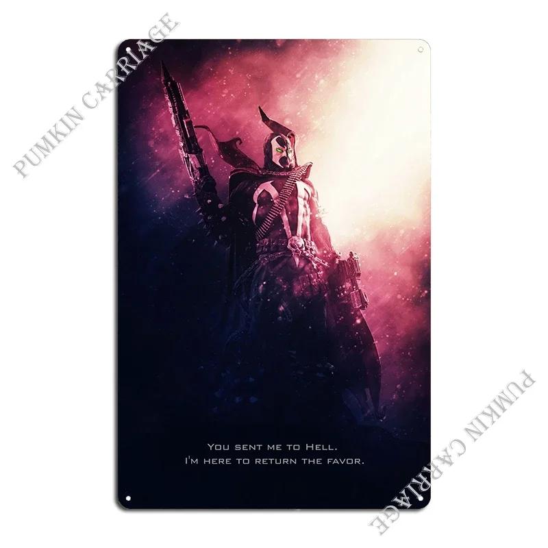 Spawn Modern Metal Plaque Mural Painting Wall Cave Wall Cave Create Tin Sign Poster 20x30cm(7.8x11.8inch)