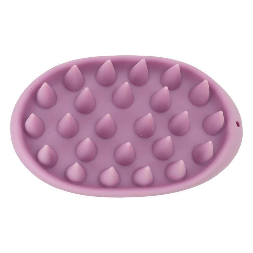 3pcs Oval Shape Hair Brush Silicone Elastic Wide Teeth Shampoo Brush for Hair Washing Cleaning