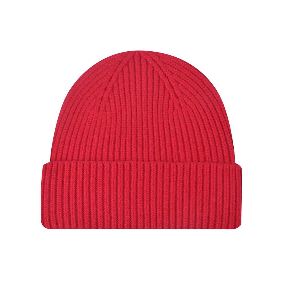 New Style One-Piece Turned-Up Knit Hat Unisex Couple's Warm Woolen Beanie Wrap-Around Cold-Weather Hat Casual Pull-Over Beanie
