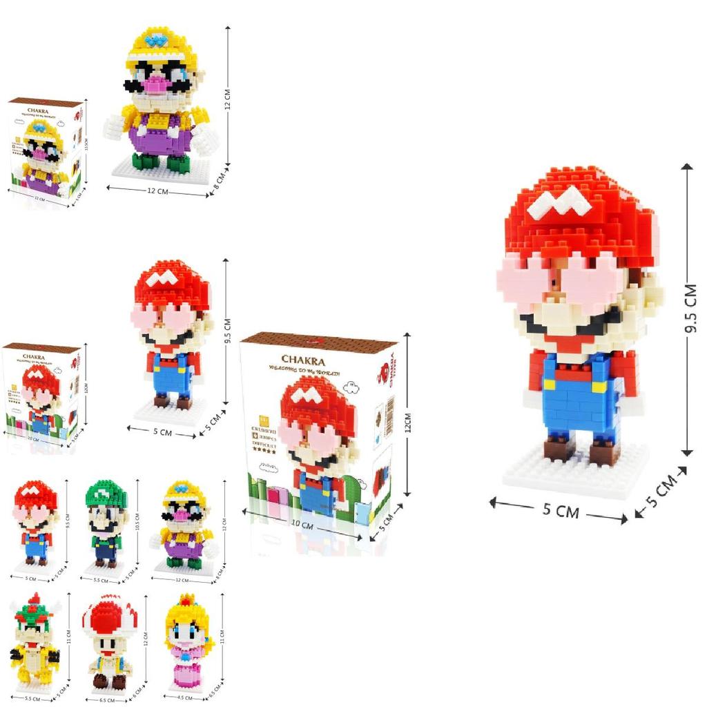 Super Mario Bros Plastic Puzzle Toy For Kids Educational Building Blocks Gift