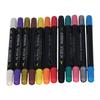 12Pcs Acrylic Paint Pens Double Ended Rapid Drying Strong Covering Waterproof 12 Color Paint Markers