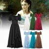 Lady Renaissance Medieval Gown Dress Cosplay Decoration Costume Performance Set