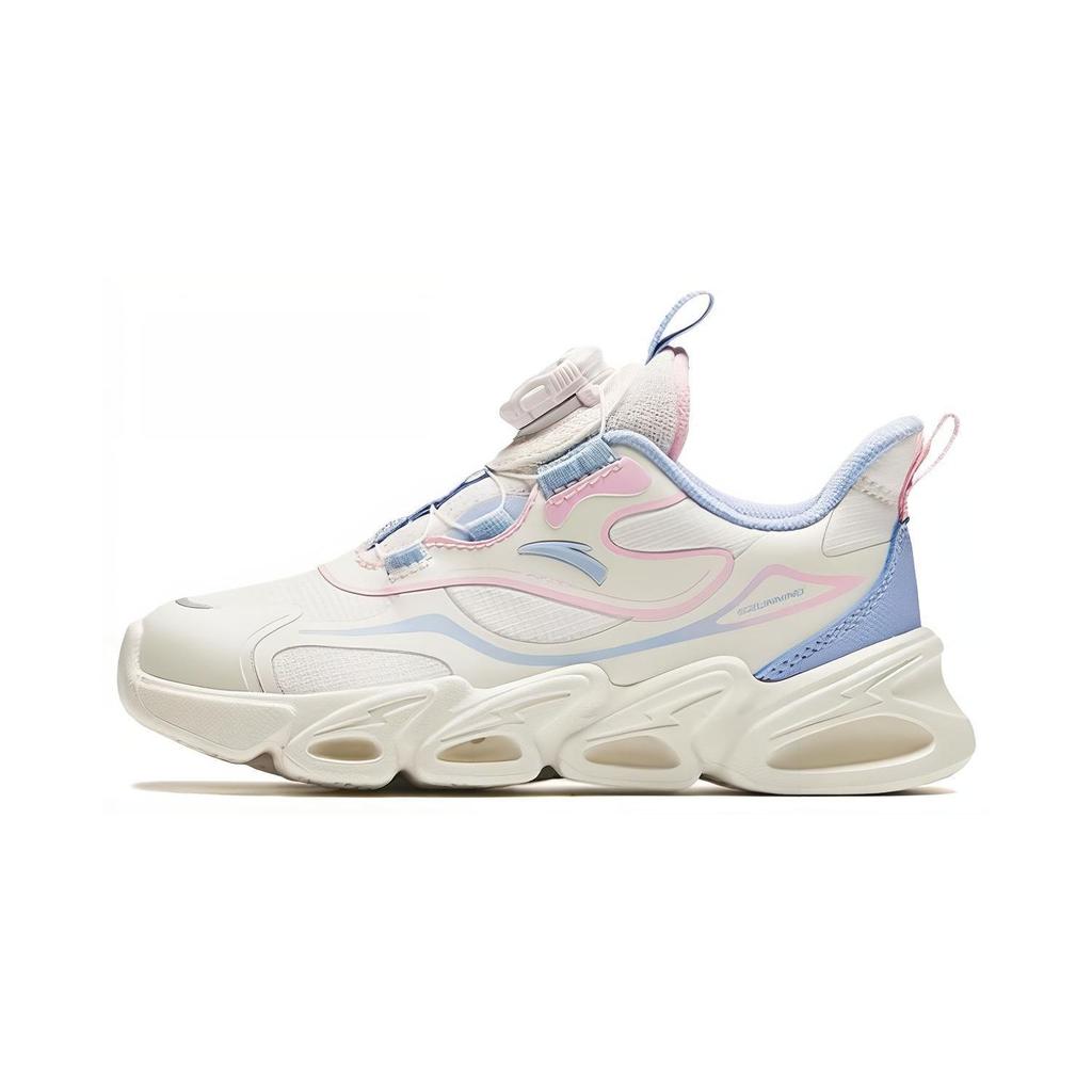 Anta Kids Casual Comfortable Shock Absorbing Wear Resistant Low Top Running Shoes Kids Running Shoes White Blue Pink A322349944-1