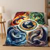 Yin Yang Symbool Chinese Tai Chi Flanellen Deken Zacht Warm Plaid voor Slaapkamer Woonkamer Bed Reizen Kamperen Picknick Cadeau