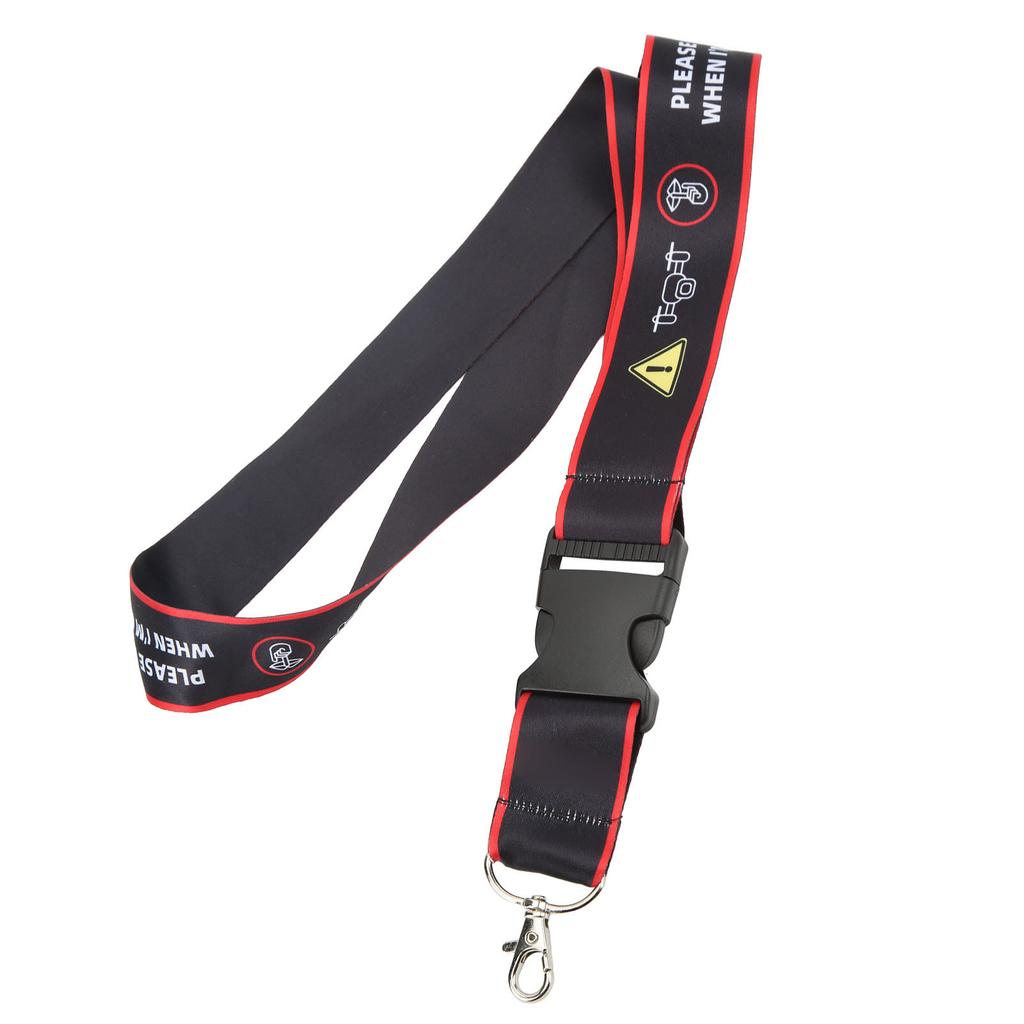 Remote Controller Lanyard Anti Lost Nylon Sturdy RC Drones Remote Controller Neck Strap with Warning Slogan for FPV Red