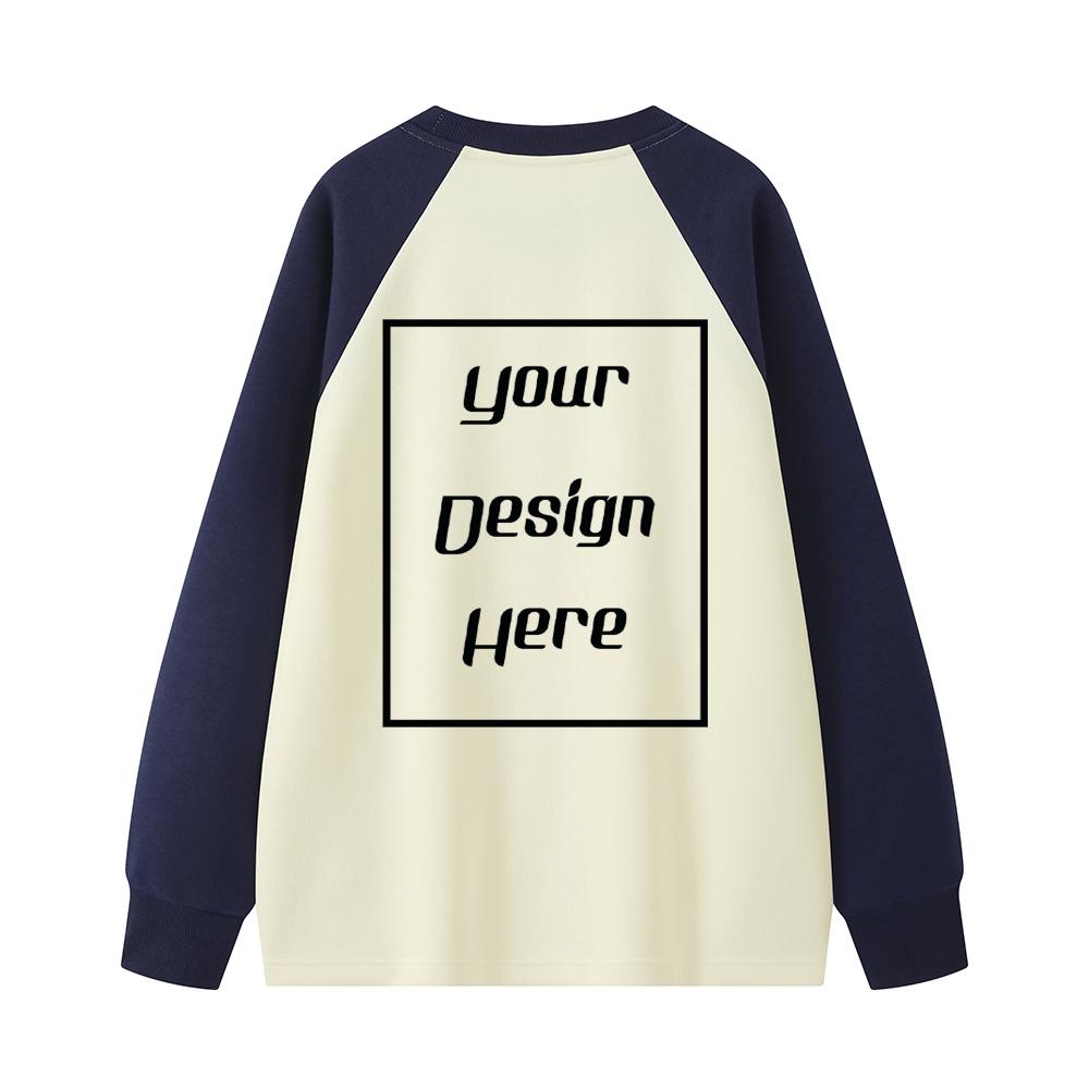 Korean Trend Unisex Loose Shoulder Sweatshirts Customized Pattern Print Men And Women Hoodie Long Sleeves O-neck Pullovers Sporty and Rich Clothing