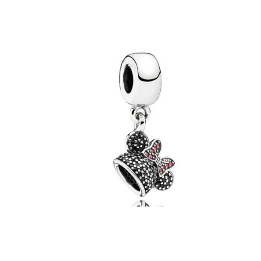 New 925 Silver Miniso  Mouse Castle Hat Princess Pendant For Bracelet DIY Exquisite Jewelry