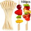 4,7 Zoll BBQ Party Bambusspieße Holzgrillspieße für Vorspeisen Naturholz Sandwich Obst Charcuterie-Boards Zubehör