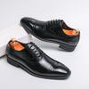 Fashion Four Seasons Formal Brogues Men's Breathable Casual Brightening Men's Shoes Hair Stylist Leather Shoes Wedding Shoes D484
