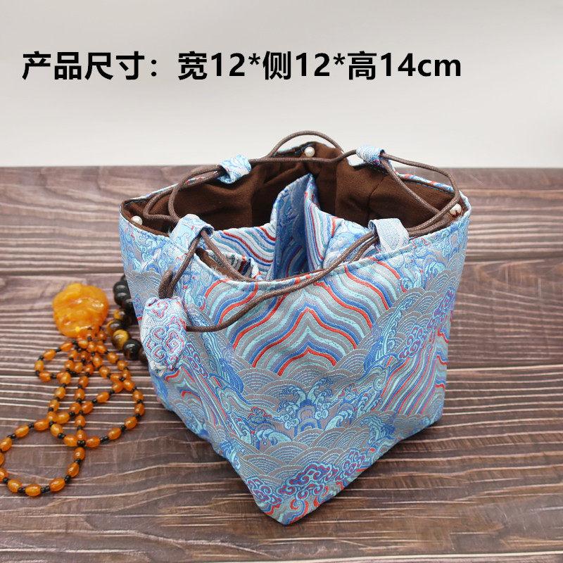 Multi Layer Storage Bundle Pocket Handstring Jewelry Bag Teacup Teapot Gift Bags Kung Fu Tea Accessories Vintage Teaware Sack