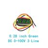 DC 0V-100V 0.28 Inch LED Digital Voltmeter Voltage Meter Volt Detector Monitor Tester Panel Car 12V 24V Red Green Blue Yellow Fuses4