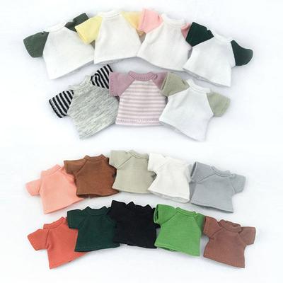 Short Sleeve Dolls T-shirt Multiple Colors Doll Dress Up Toy Cotton Doll Clothes  Children Gift