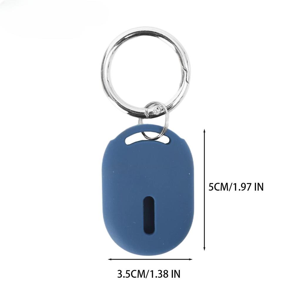 For Xiaomi Tag Silicone Protective Case Anti-Lost Tracker Cover with Metal Keyring Scratch Drop Protection Soft Shell Sleeve