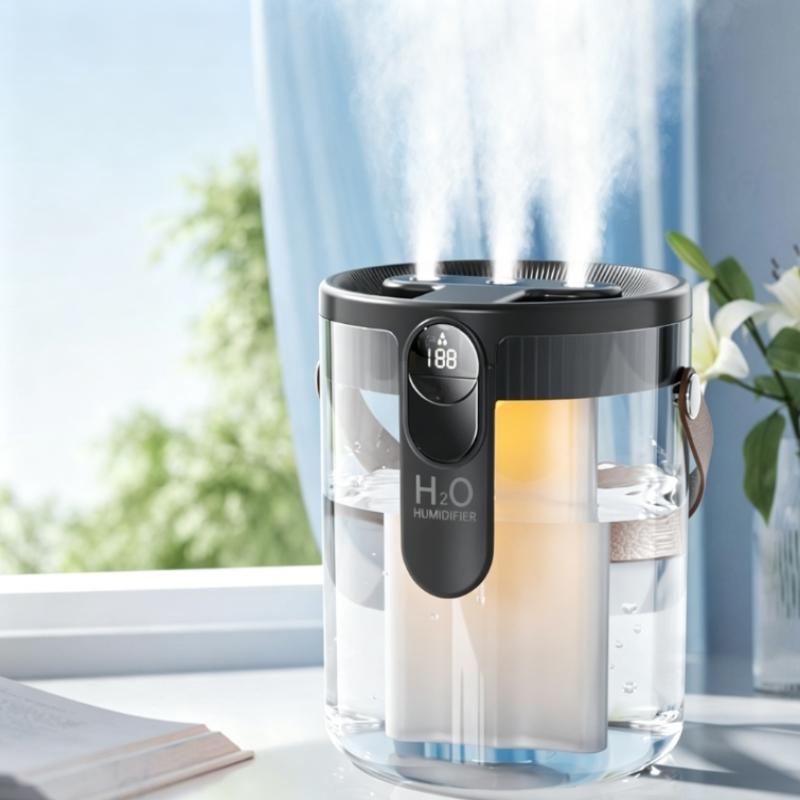 Portable Humidifier Air Freshener for Small Space 2L Large Capacity Perfect for Nightstand Dorm Bedroom Office