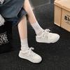 Platform white shoes women's autumn new leather versatile sports and leisure shoes comfortable soft sole lightweight board shoes