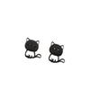 Boucles d'oreilles Puces Mignonnes Chaton Dessin Animé en Acier Inoxydable Coréen pour Filles