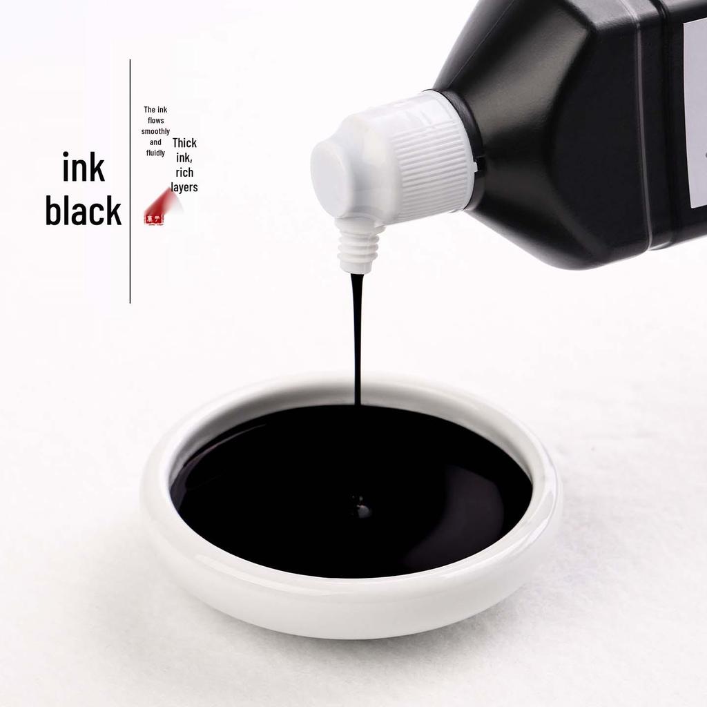 Lamp Black Calligraphy Ink - Oil Smoke Purple-Blue Series for Brush Painting and Small Regular Script.