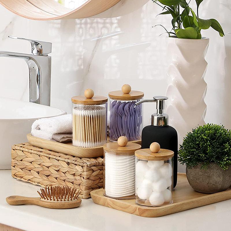 Акриловый ящик для хранения с крышкой, держателем, дозатором, прозрачной пластиковой банкой, органайзером для косметики, ванной комнатой, организацией хранения канистр onesize