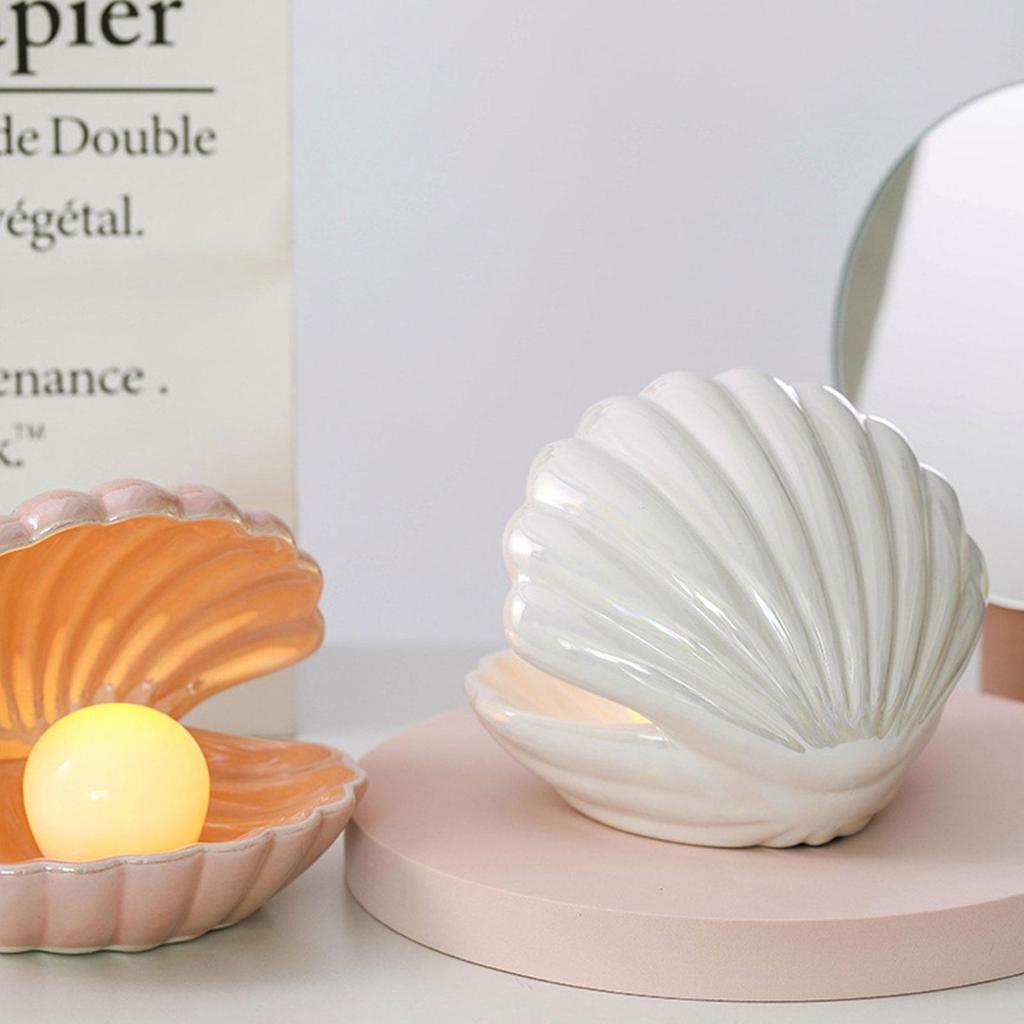 LED Night Light Shell Lamp Bedside Decorative Night Light Table For ...