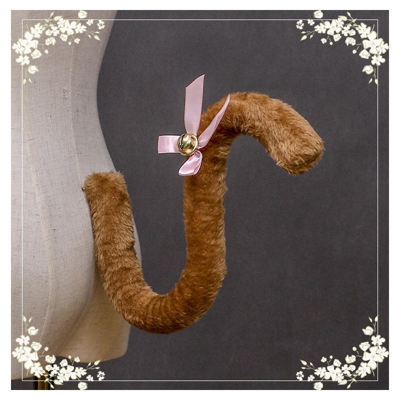

Милый аксессуар для хвоста и ушей зверя, косплей горничной кошки-девочки, кошачий хвост лолиты верблюд