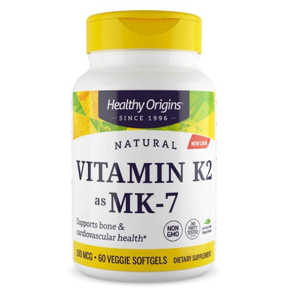 Healthy Origins Vitamin K2 MK-7 100mcg Veg Softgels 60 Tablets 1 pcs