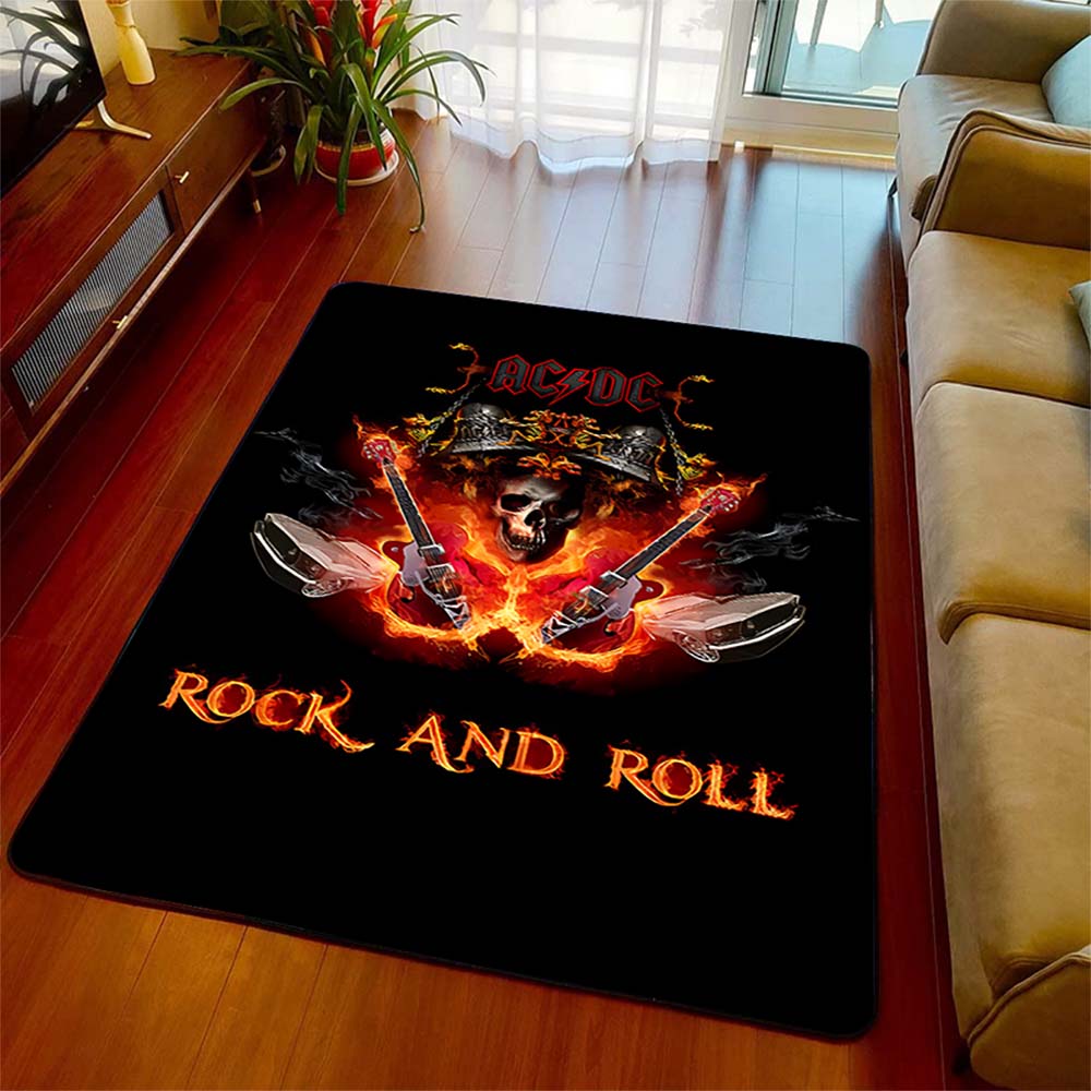 Buy AC DC Rock and Roll Band Music Carpet Non-slip Floor Fluffy Floor ...