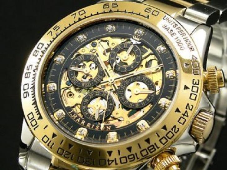 John Harrison JOHN HARRISON Automatic Watch with Stone JH003-GBK [item]