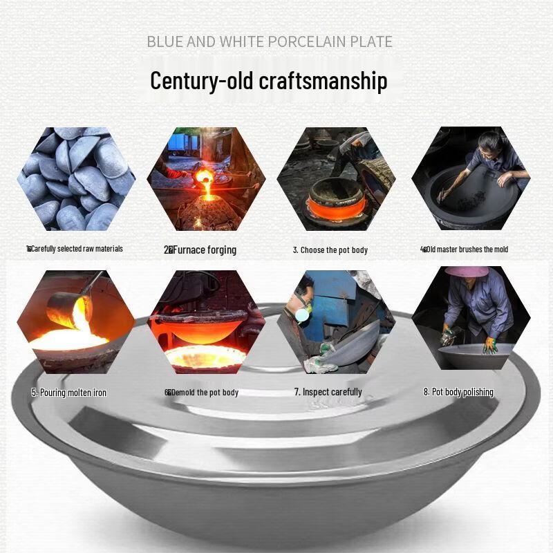 MIAOQIAO Old-fashioned Commercial Cast Iron Wok