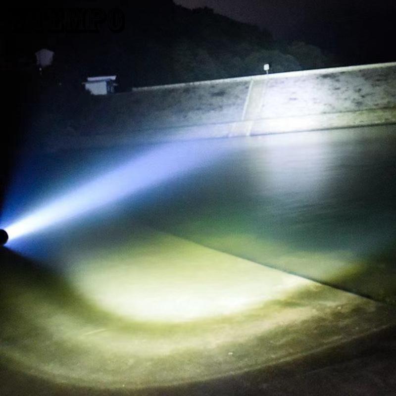 Solar Rechargeable USB Strong Light Flashlight Super Bright Led Flashlight Portable Searchlight Distant Light