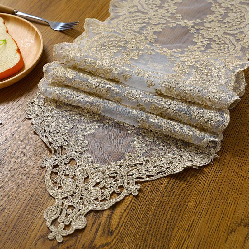 TV Cabinet Dresser European Black Lace Dining Table Table Flag Bucket Cabinet Cover Towel Coffee Table Flag Nordic Tablecloth Luxury
