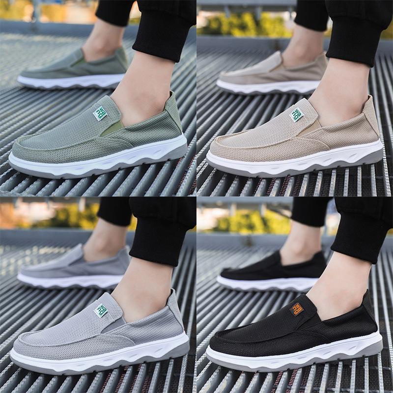 Summer Thin Men's Cloth Shoes Breathable Mesh Old Beijing Cloth Shoes Soft-soled Casual Men's Shoes Flat Men's Cloth Shoes