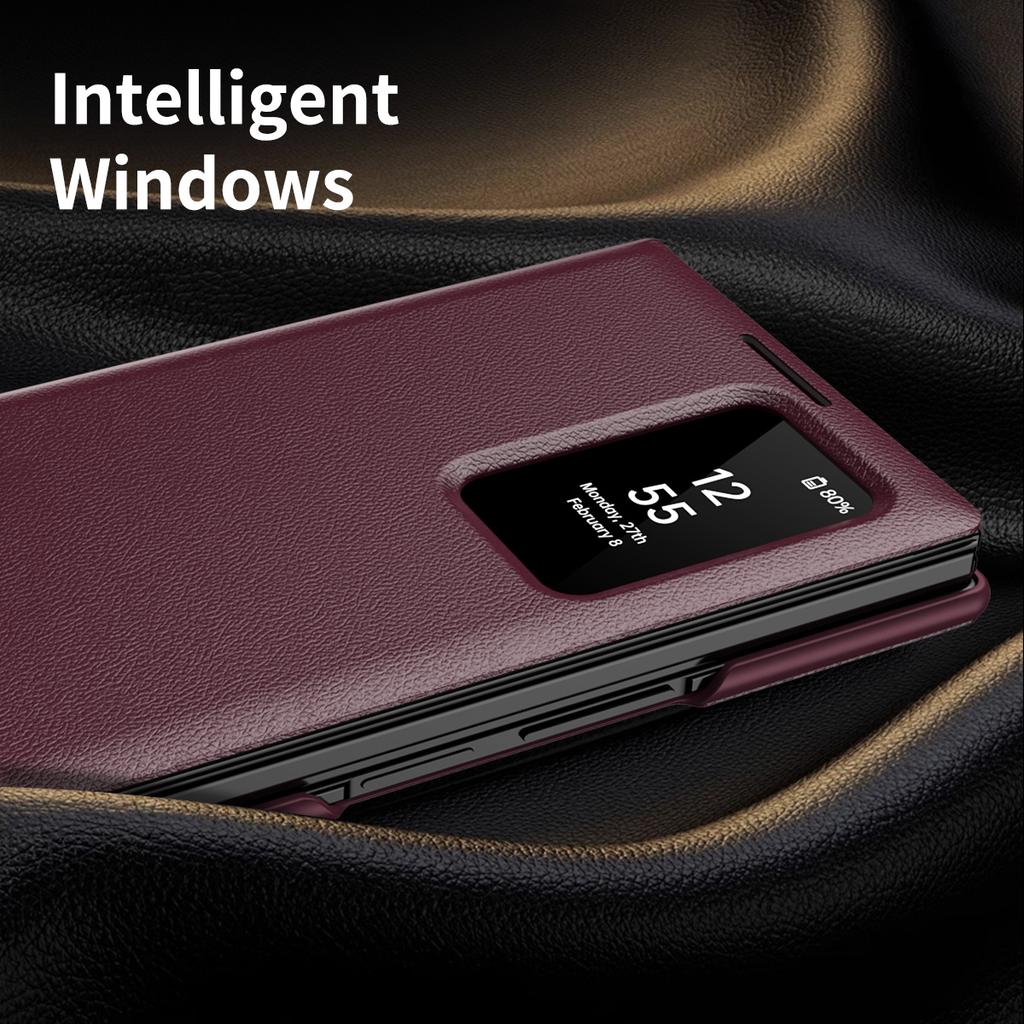 For Samsung Galaxy Z TriFold Case Luxury PU Leather Skin Stand card Protective Back Cover Case For Samsung Z TriFold Phone Shell