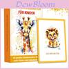 Cartes de Motivation pour Enfants avec Art Animalier à l'Aquarelle Pour l'Apprentissage Émotionnel et la Pleine Conscience