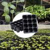 12 Hole Black Plastic Seedling Tray for Plants Nursery Garden Seed Starter Pots Planting Trays for Vegetables Flowers