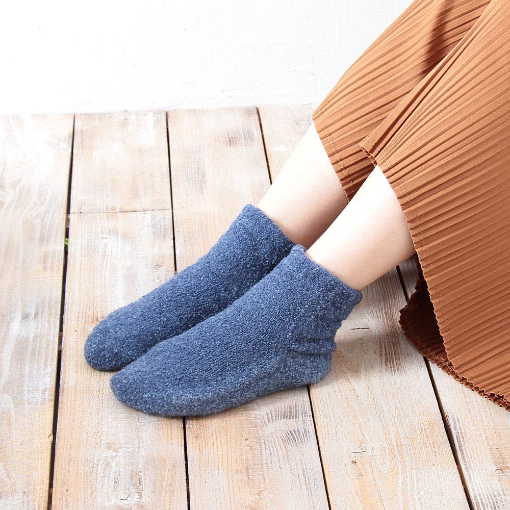 SocksDEPO Round Toe Loose Short by Made In "Fluffy Socks, Fit, Single, Type" Tebukuro-ya, Japan, Black, Approx. 19-27cm