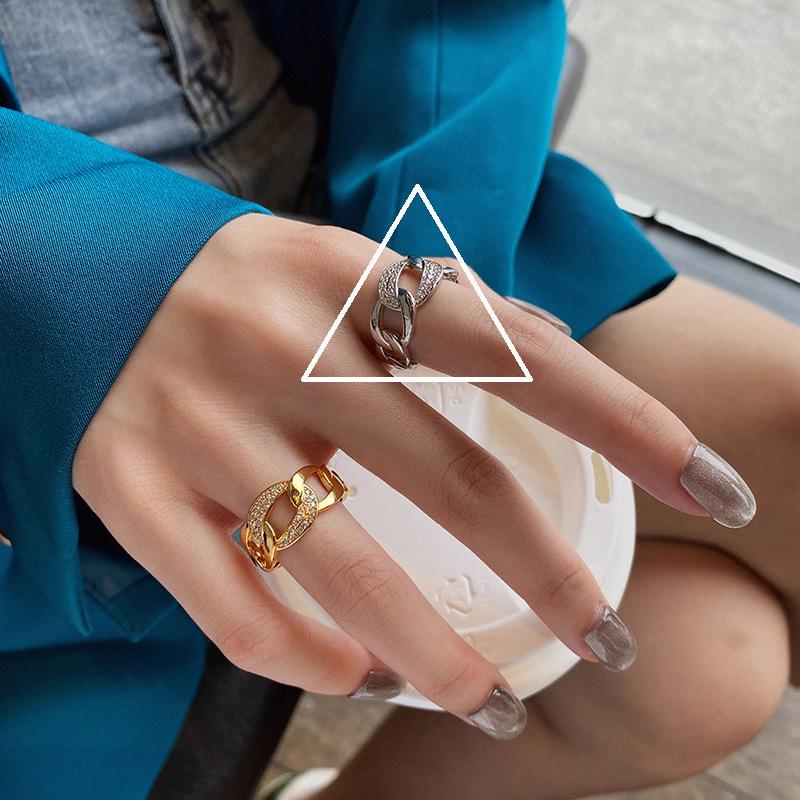 Elegant Adjustable Open Ring: French-inspired, Fashionable Geometric Design, Versatile and Stylish.