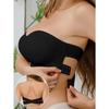 Wireless Bandeau Bra with Side Buckle Sexy Strapless Removable Padded Crossover Straps for Adults Solid Stretch