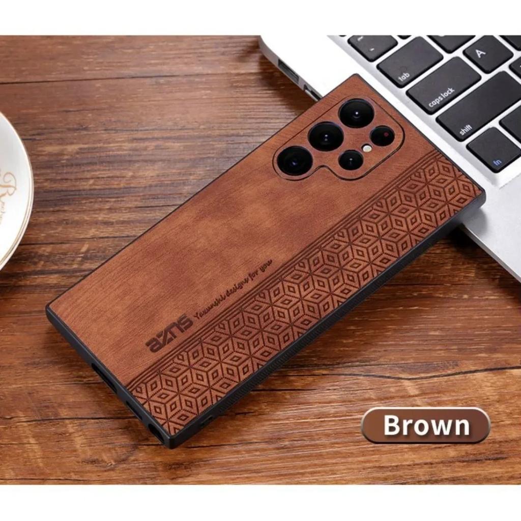 Luxury Leather Business Phone Case for Samsung Galaxy S24 S21 S22 S23 Ultra Plus S24 FE A55 A35 A25 A15 A05 5G Shockproof Cover