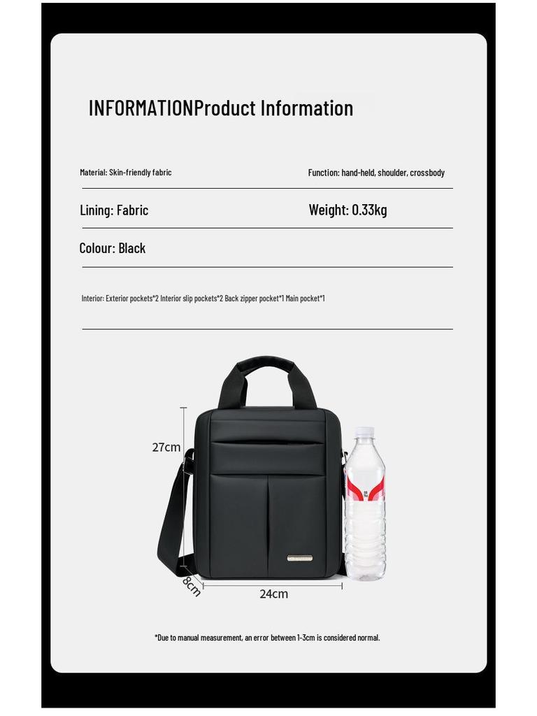 2024 Trendy Men's Large-Capacity Crossbody Business Shoulder and Tablet Bag