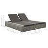 Double Sun Lounger Grey Poly Rattan