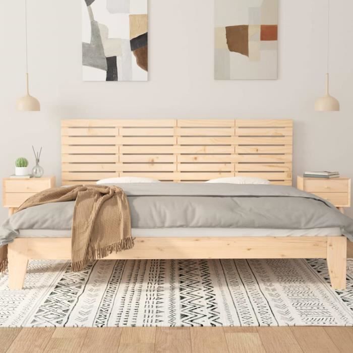 VidaXL Wall-mounted Headboard 206x3x63 Cm Solid Pine Wood 824718