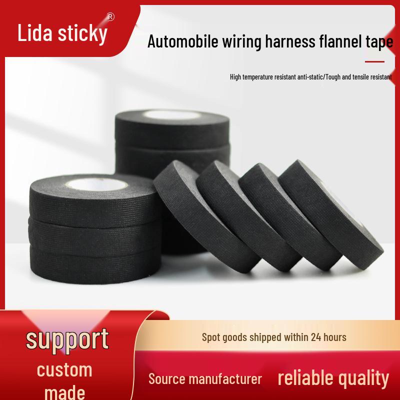 

Cross-border Black Car Wiring Harness Insulating Flannel Tape for Noise Reduction 9mm x 10m