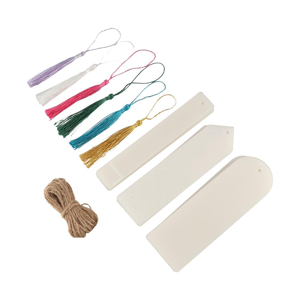 Transparent Blank Bookmarks Acrylic Unfinished Bookmarkers DIY Bookmarks  Crafts Decors
